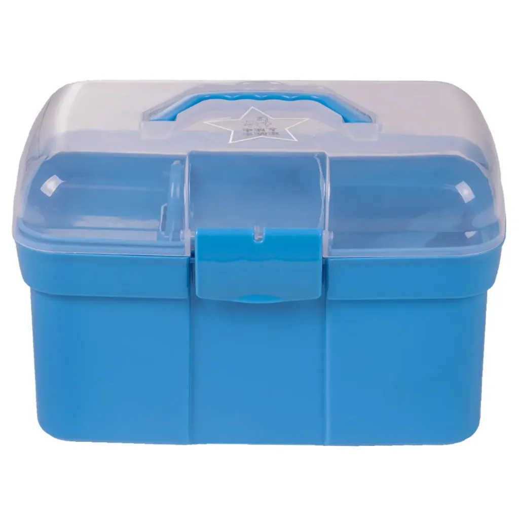 Boîte de pansage QHP Pony Power (Bleu)
